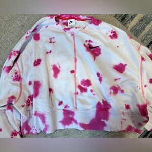 Nike Pink Tie Dye Crew Neck